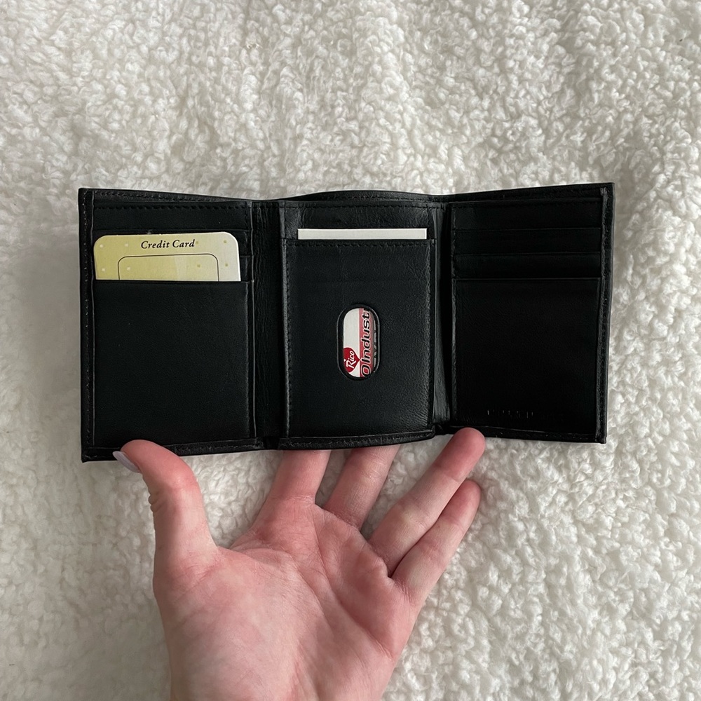 Rico’s Pittsburgh Steelers Embroidered Genuine Leather Tri-fold Wallet - Picture 3 of 11